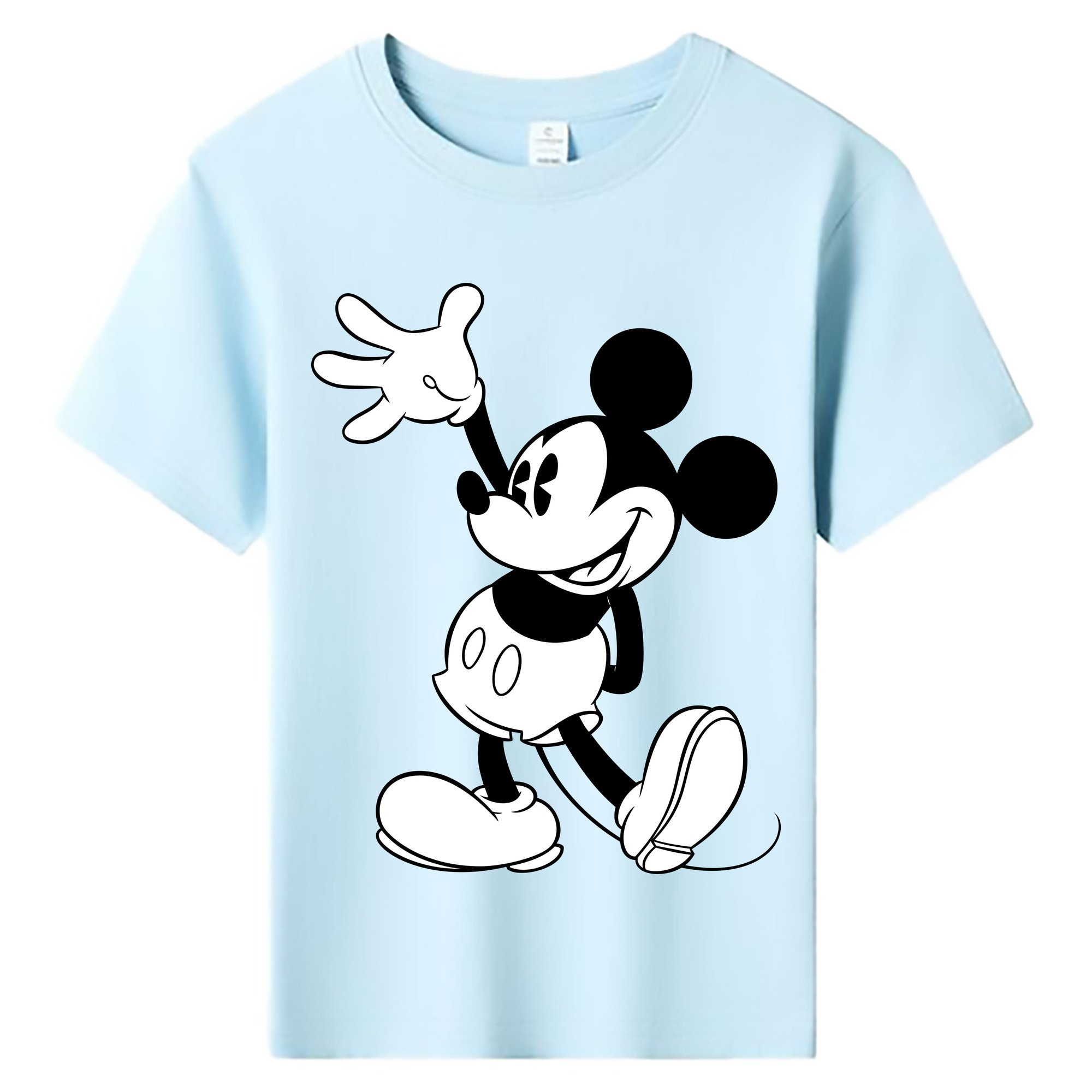 ミッキーマウス Mickey Mouse 綿100％キッズTシャツ（フロントプリント）